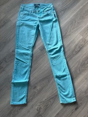 Silver Jeans Turquoise Skinny Jeans size 24